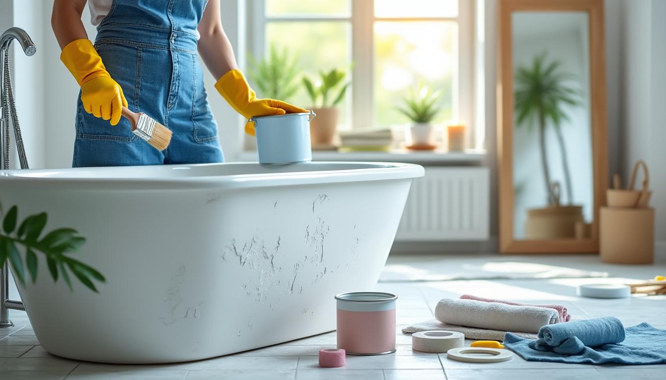 découvrez étape par étape comment repeindre une baignoire facilement : préparation, choix de la peinture, application et conseils pour un résultat durable et professionnel. adoptez nos astuces pour rénover votre salle de bain à moindre coût.