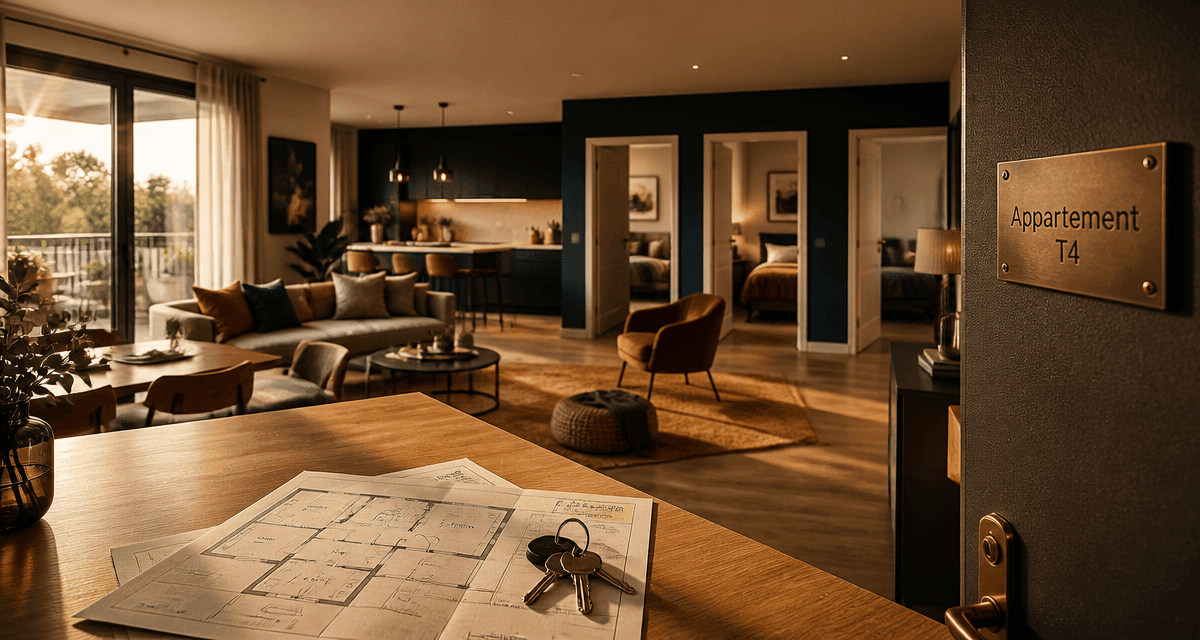 salon appartement t4 moderne 3 chambres