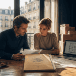 Autre solution que le prêt relais, couple examine alternatives immobilières