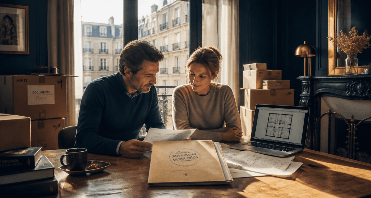 Autre solution que le prêt relais, couple examine alternatives immobilières