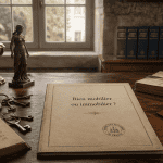 bien mobilier ou immobilier, salle de notaire, objets et clés