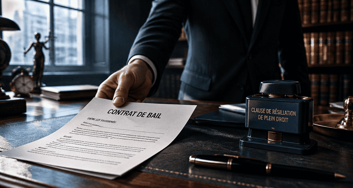 clause de résiliation de plein droit visale sur bureau avocat