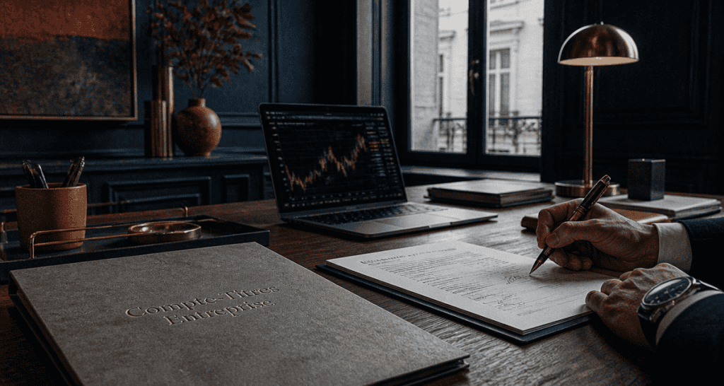 compte titre entreprise rapport financier