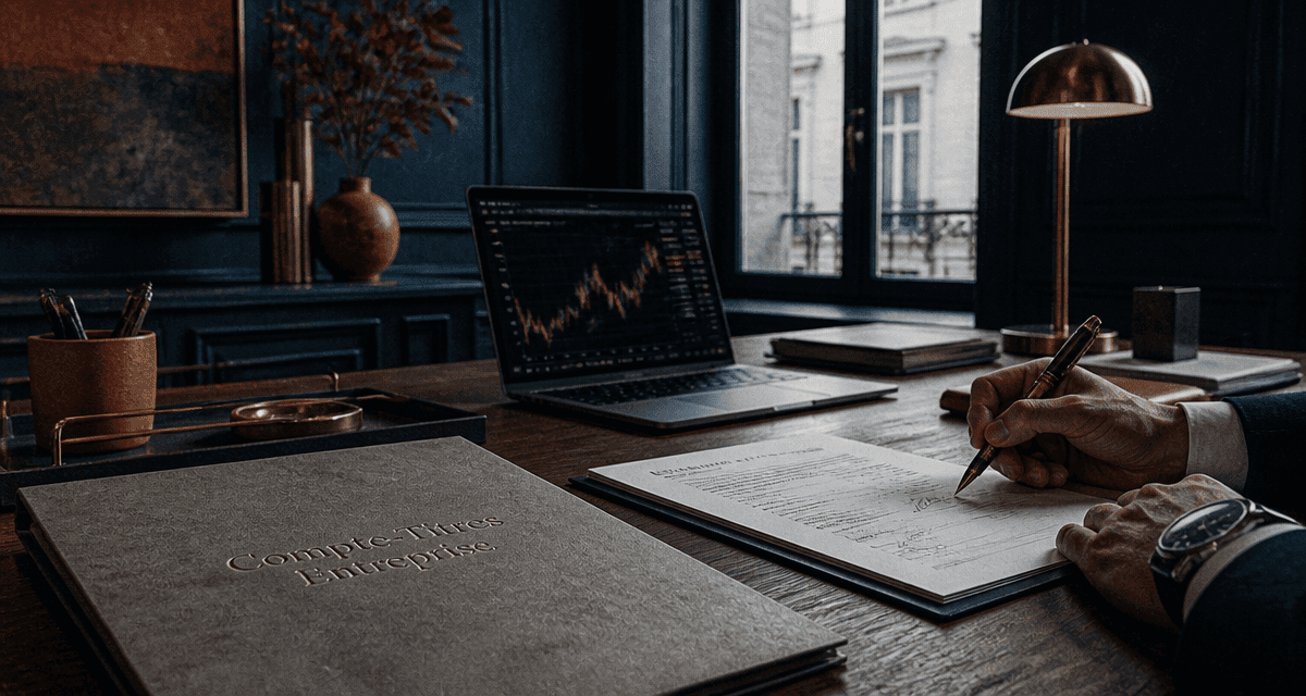 compte titre entreprise rapport financier