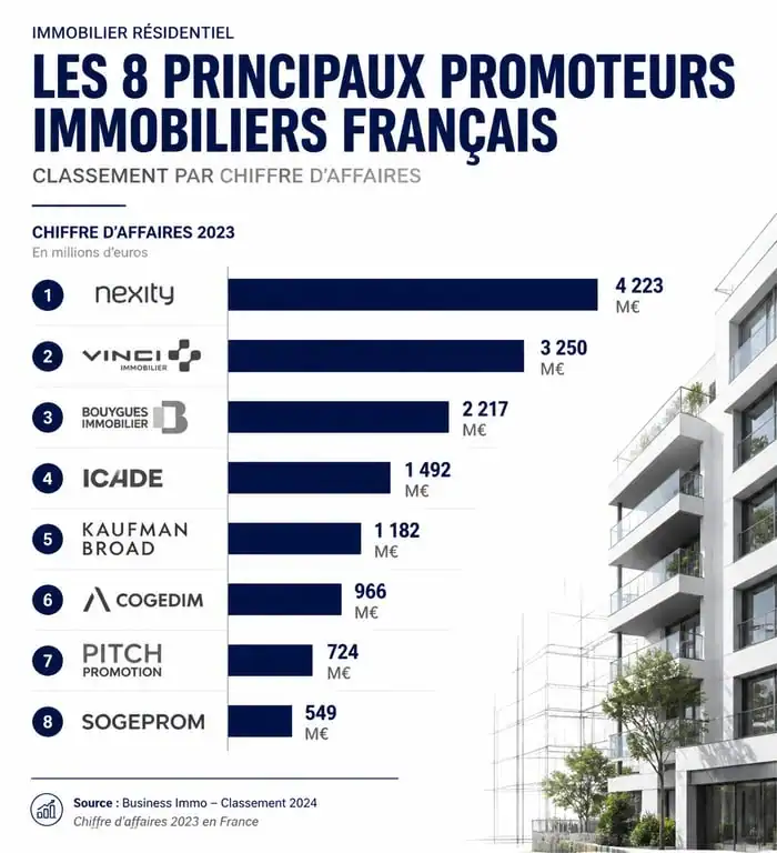 Classement des promoteurs immobiliers en France par chiffre d'affaires