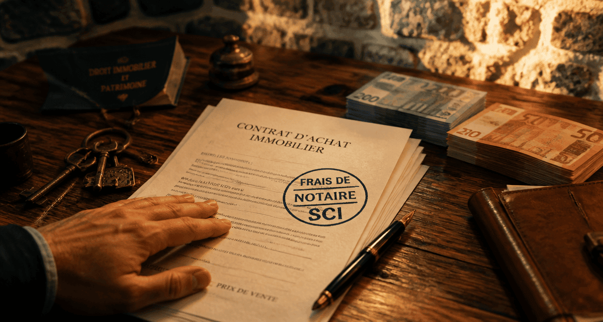 frais de notaire pour une sci table contrat