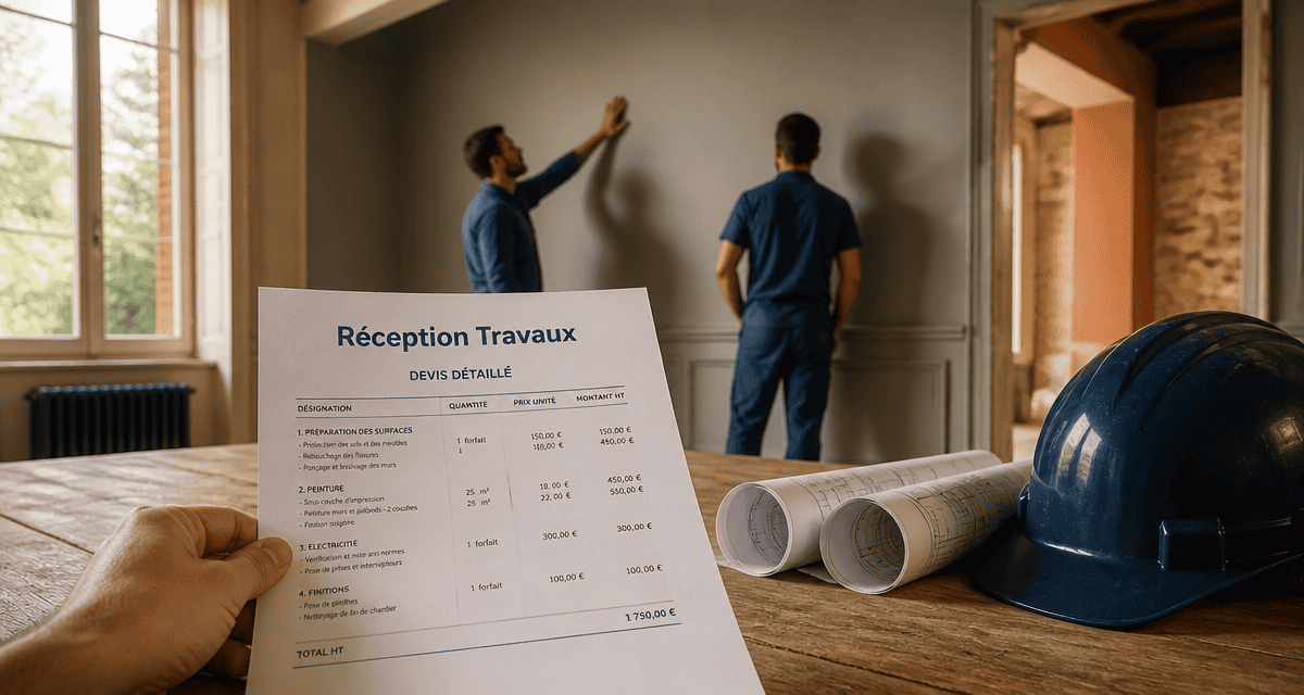 Les artisans du bâtiment vérifient fin de chantier