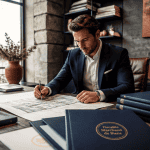 marchand de bien fiscalité homme analyse plan immobilier