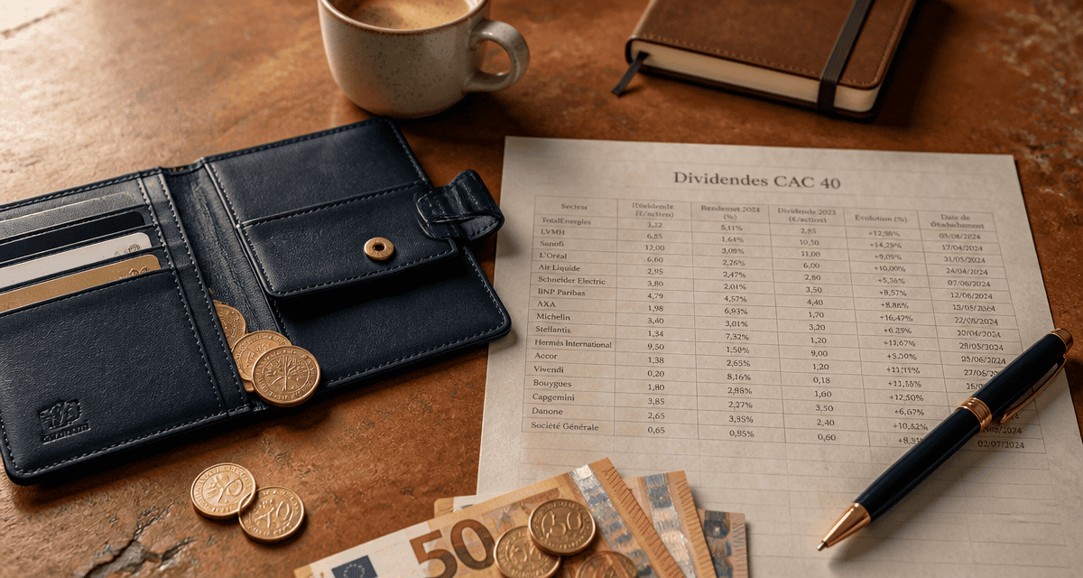 meilleur dividende CAC 40 portefeuille et chiffres