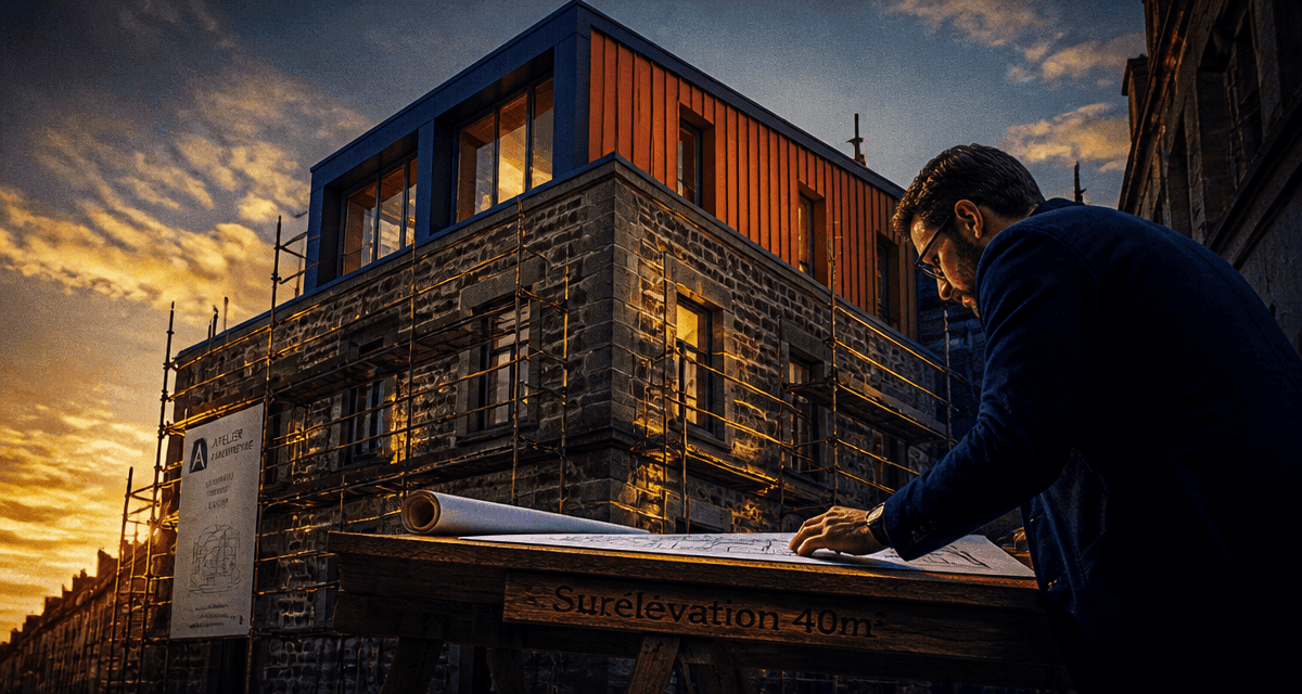 prix surélévation maison 40m2 ossature bois