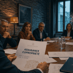 Syndic présentant un devis assurance pour copropriété