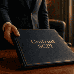 dossier usufruit scpi sur bureau