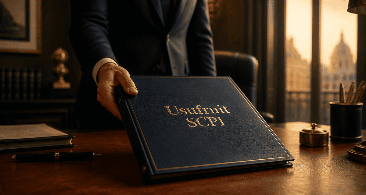 dossier usufruit scpi sur bureau