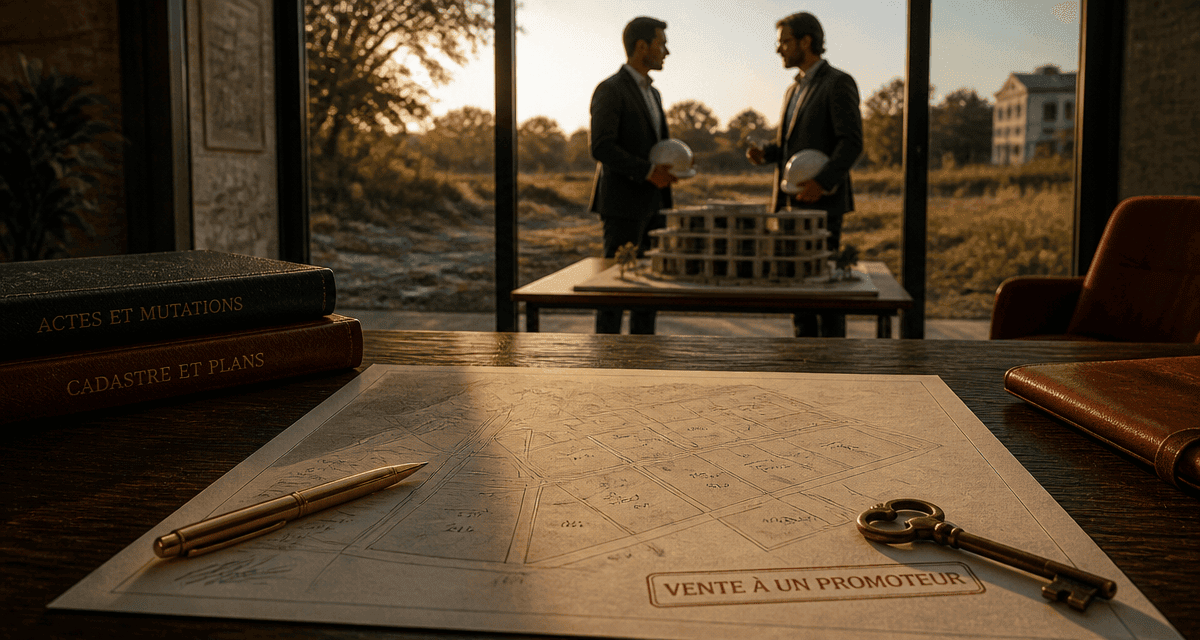 vendre a un promoteur plan cadastral et promoteur