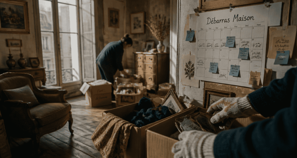 Vider une maison par où commencer tri cartons meubles anciens