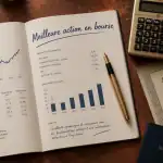meilleur action bourse image flat lay