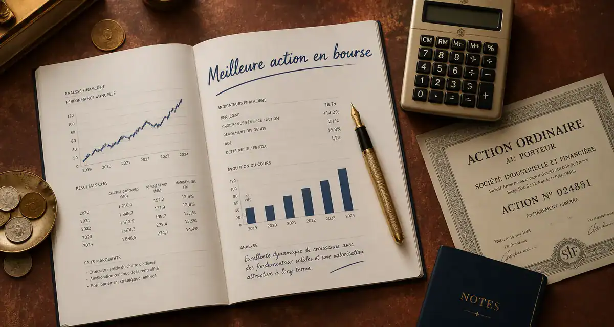 meilleur action bourse image flat lay