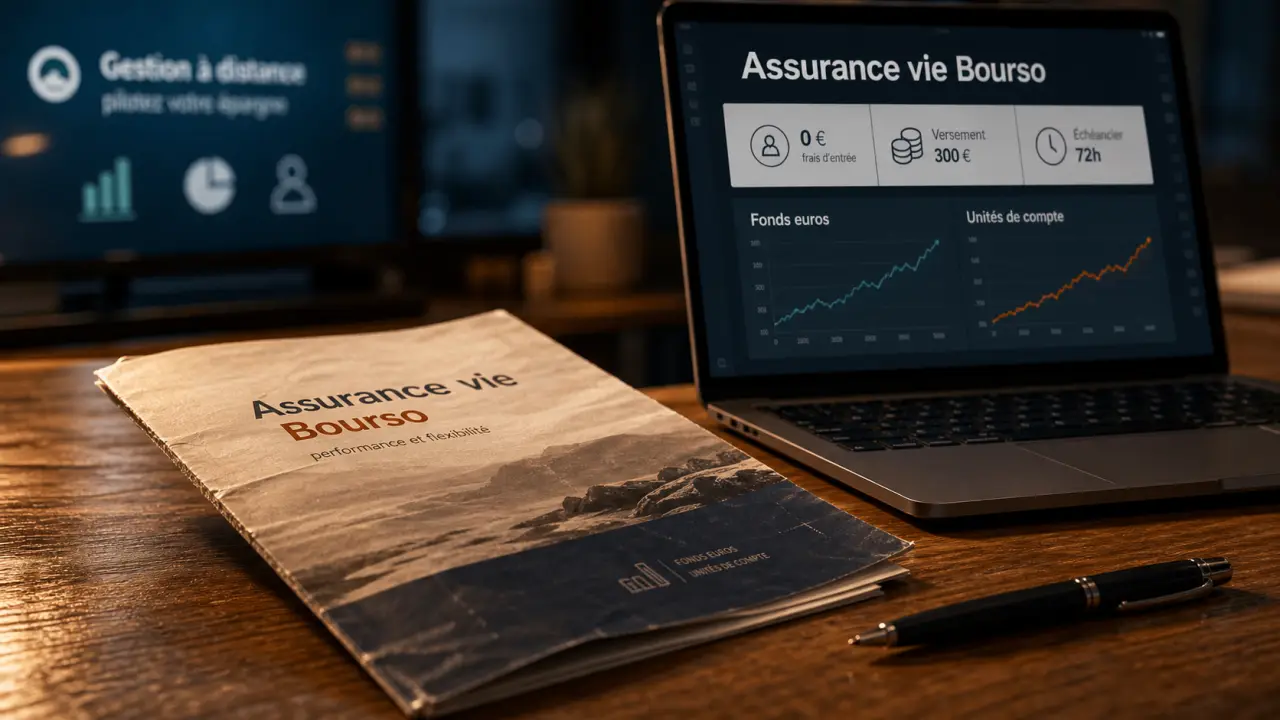 Assurance vie Bourso : versement 300 € en 72h, frais et supports