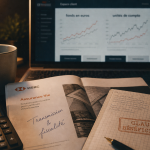 Assurance vie HSBC sur un bureau : brochure, calculatrice et transmission