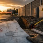 cout terrain viabilisé pour 30 m : plan et mesure vers coffrets électriques