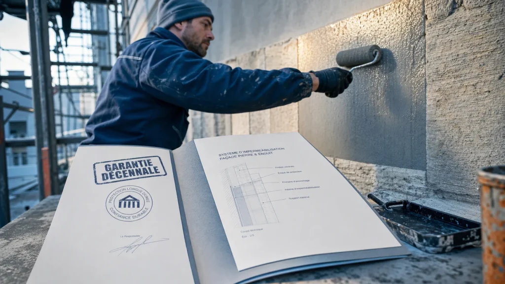 Décennale peintre : rouleau sur façade, garantie décennale et imperméabilisation