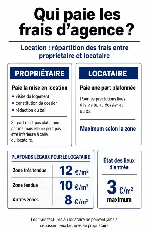 Qui paie les frais d'agence : répartition des frais de location et plafonds légaux