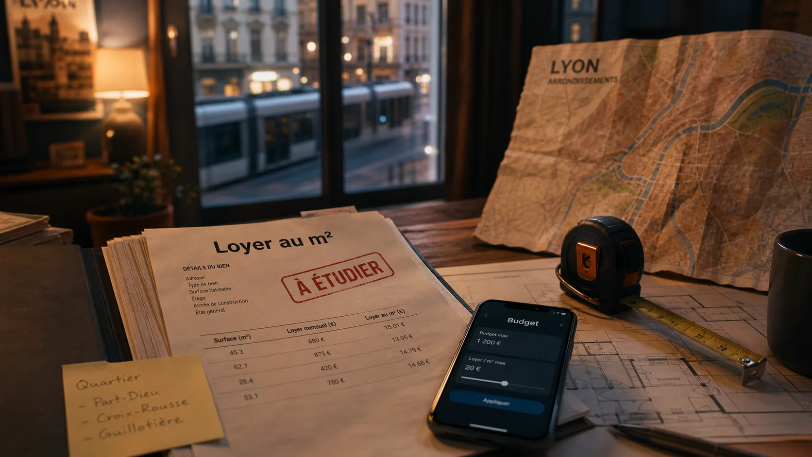 Louer appartement Lyon : dossier de location prêt avant la visite, loyer au m² et quartiers à comparer