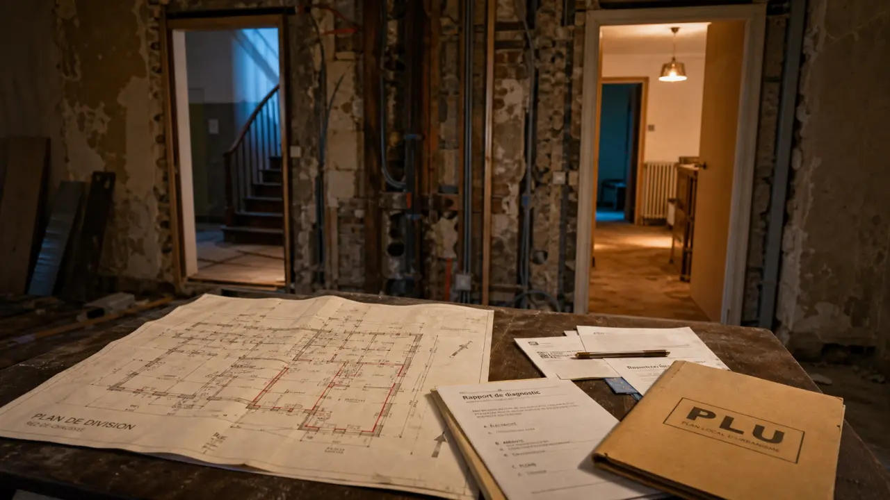 Maison divisée en 2 logements : permis et isolation, diagnostic et PLU