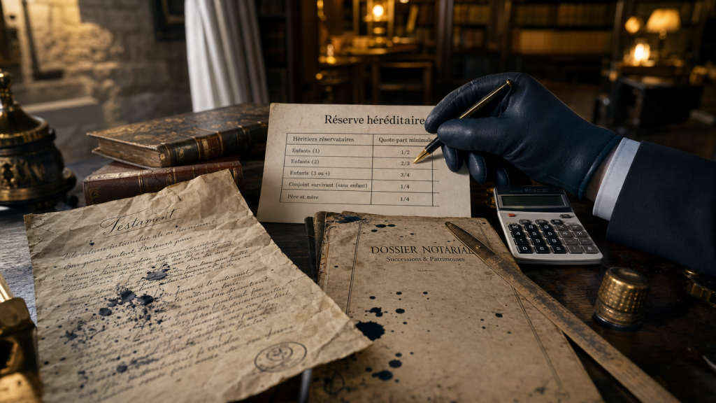 Nouvelle loi pour déshériter : réserve héréditaire et quotité disponible, testament et notaire