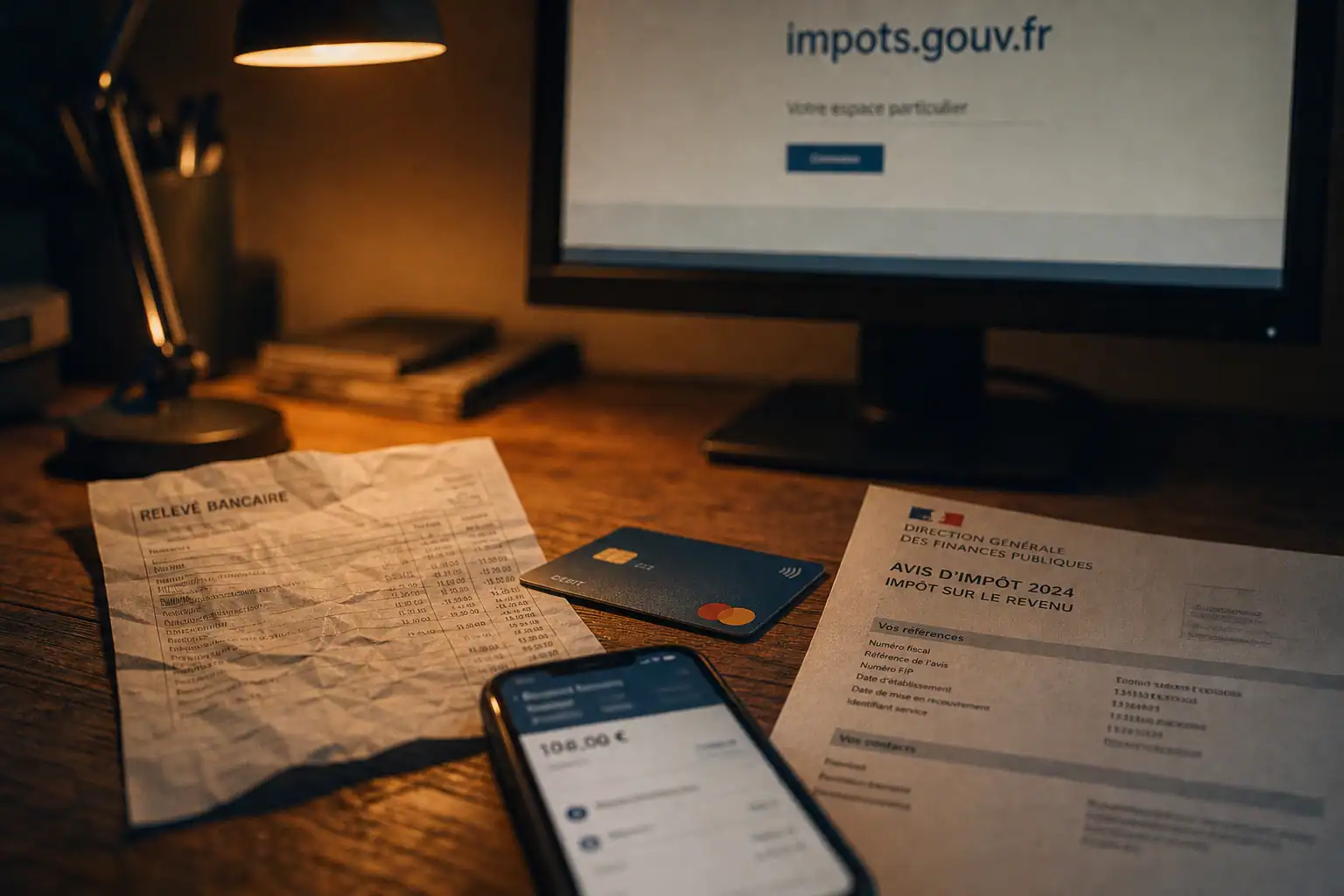 Prélèvement bancaire 108 euros : impôt local ou fraude, relevé et impots.gouv.fr