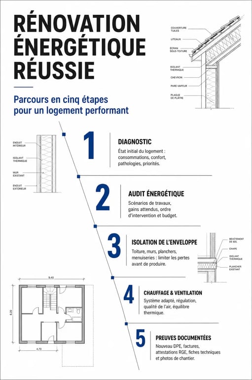 Optimiser la valorisation immobilière par des travaux de rénovation énergétique : parcours en cinq étapes pour prioriser les travaux et documenter la plus-value