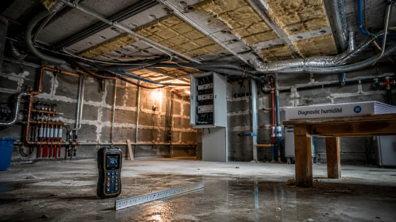 Rénovation maison année 70 sur sous-sol : plafond isolé, diagnostic humidité