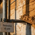 Rénovation maison pisé : façade en pisé avec mortier de chaux