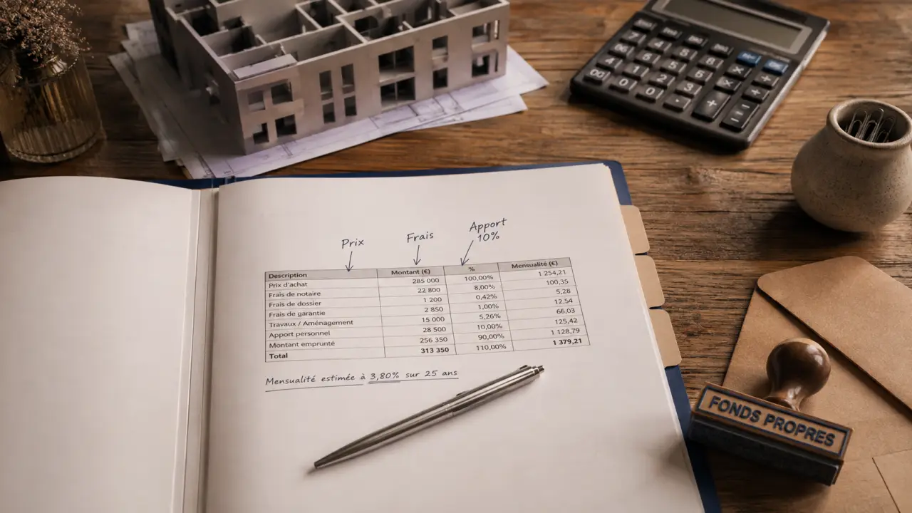 Apport crédit immobilier : calcul des fonds propres, repère 10 %