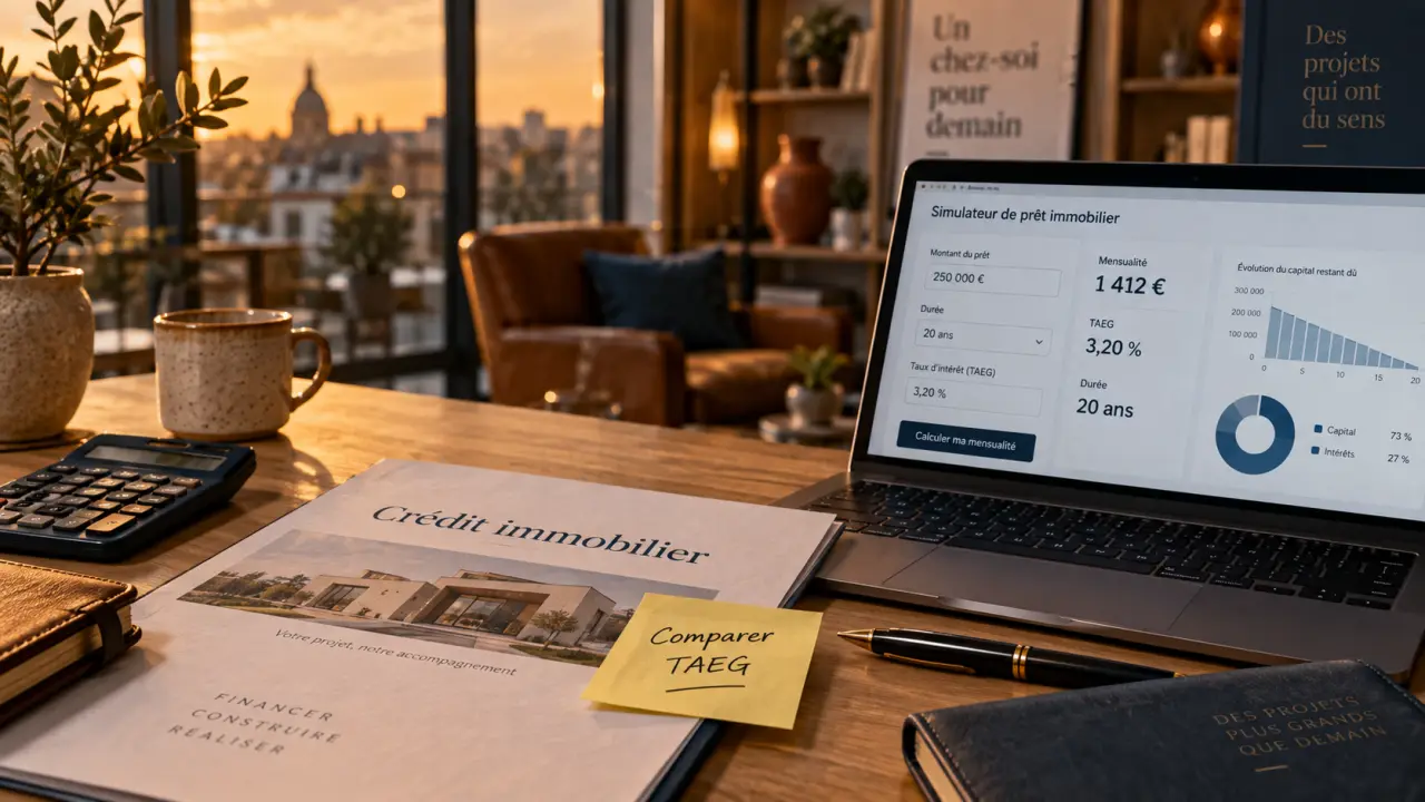 Crédit immobilier à la poste : simuler mensualité et coût total