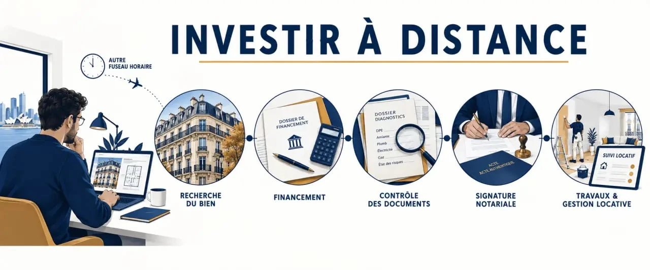 Parcours d'un investissement immobilier expatrié à distance en France