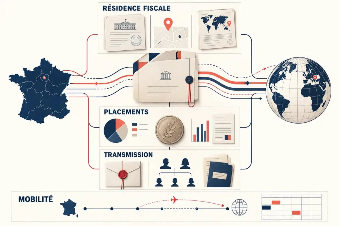Gestion de patrimoine expatrié : résidence fiscale, placements et transmission internationale