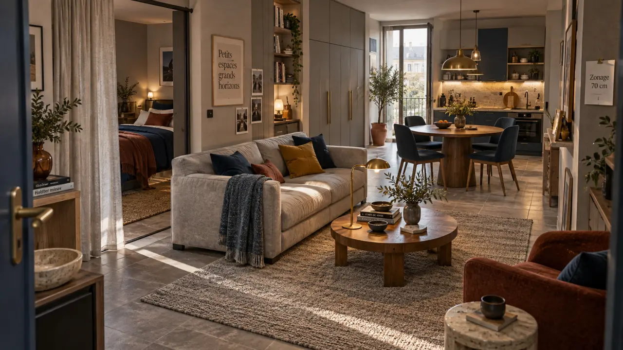 Décorer un petit appartement : 70 cm de circulation pour plus de confort